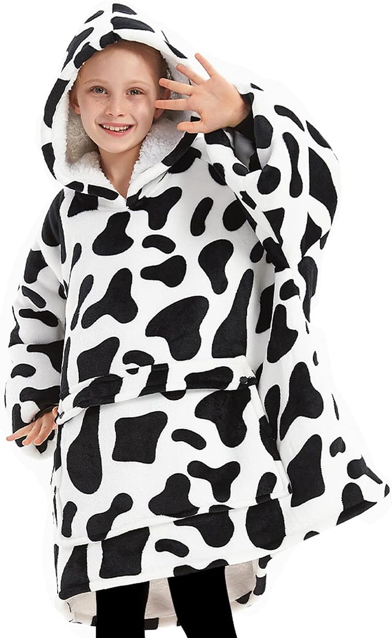 KFUBUO Wearable Blanket Hoodie for Adults With Pocket Strawberry Hoodie