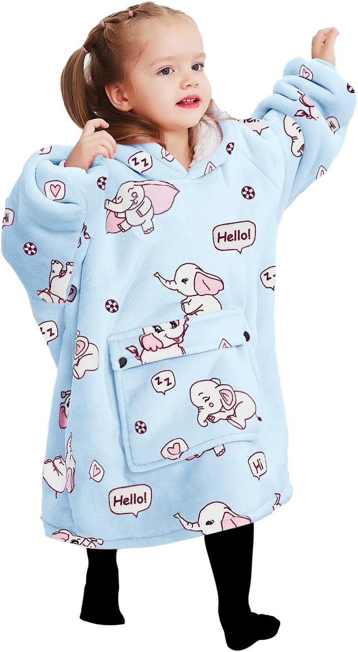 KFUBUO Wearable Blanket Hoodie for Adults With Pocket Strawberry Hoodie