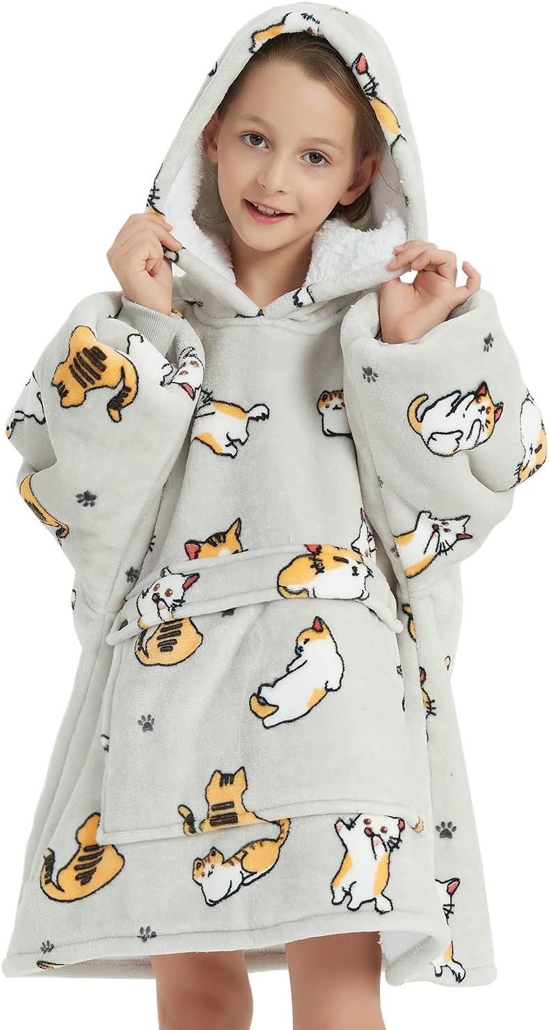 KFUBUO Wearable Blanket Hoodie for Adults With Pocket Strawberry Hoodie