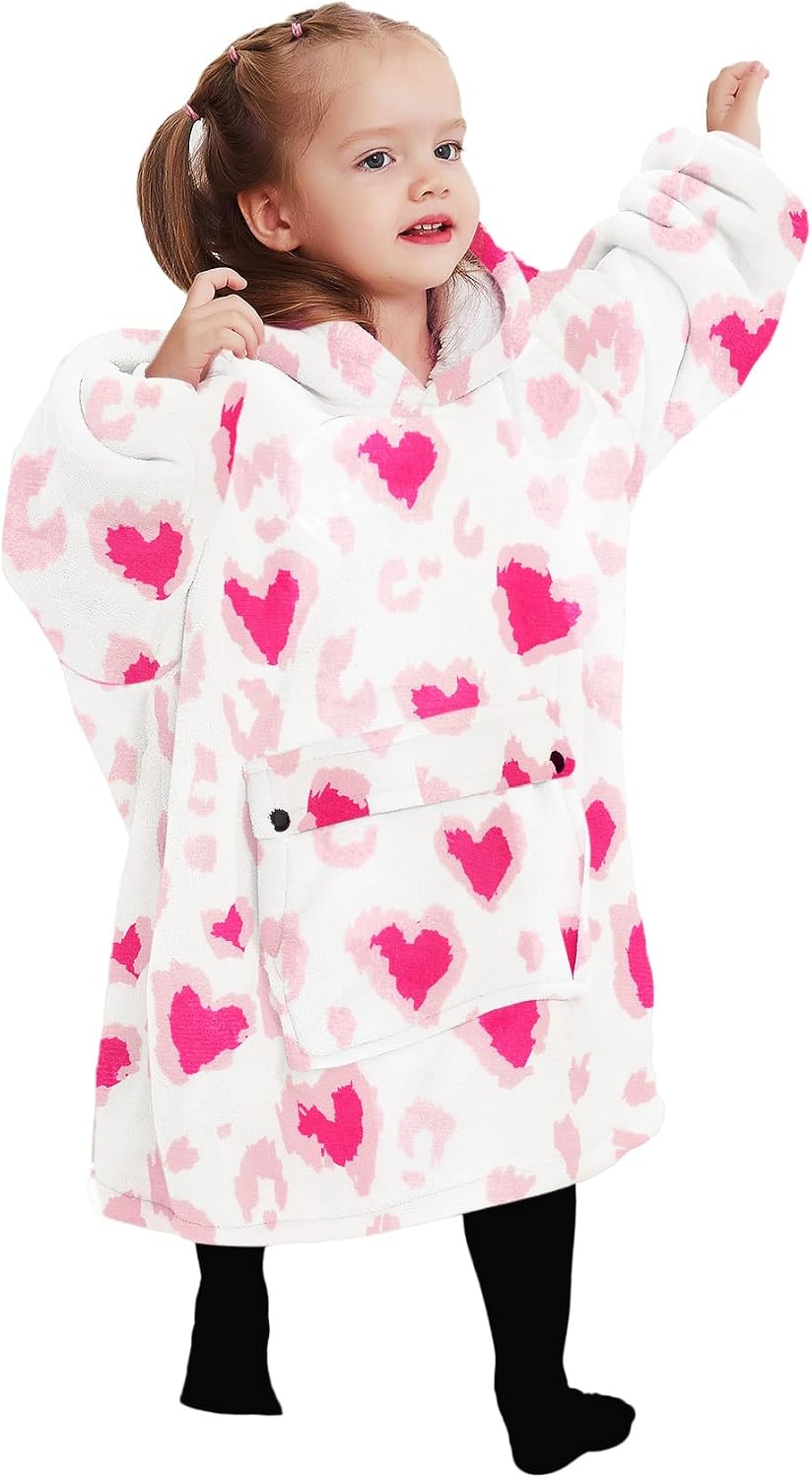 KFUBUO Wearable Blanket Hoodie for Adults With Pocket Strawberry Hoodie