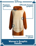 Disney Womens Oversized Blanket Hoodie Marie Lilo Stitch Bambi