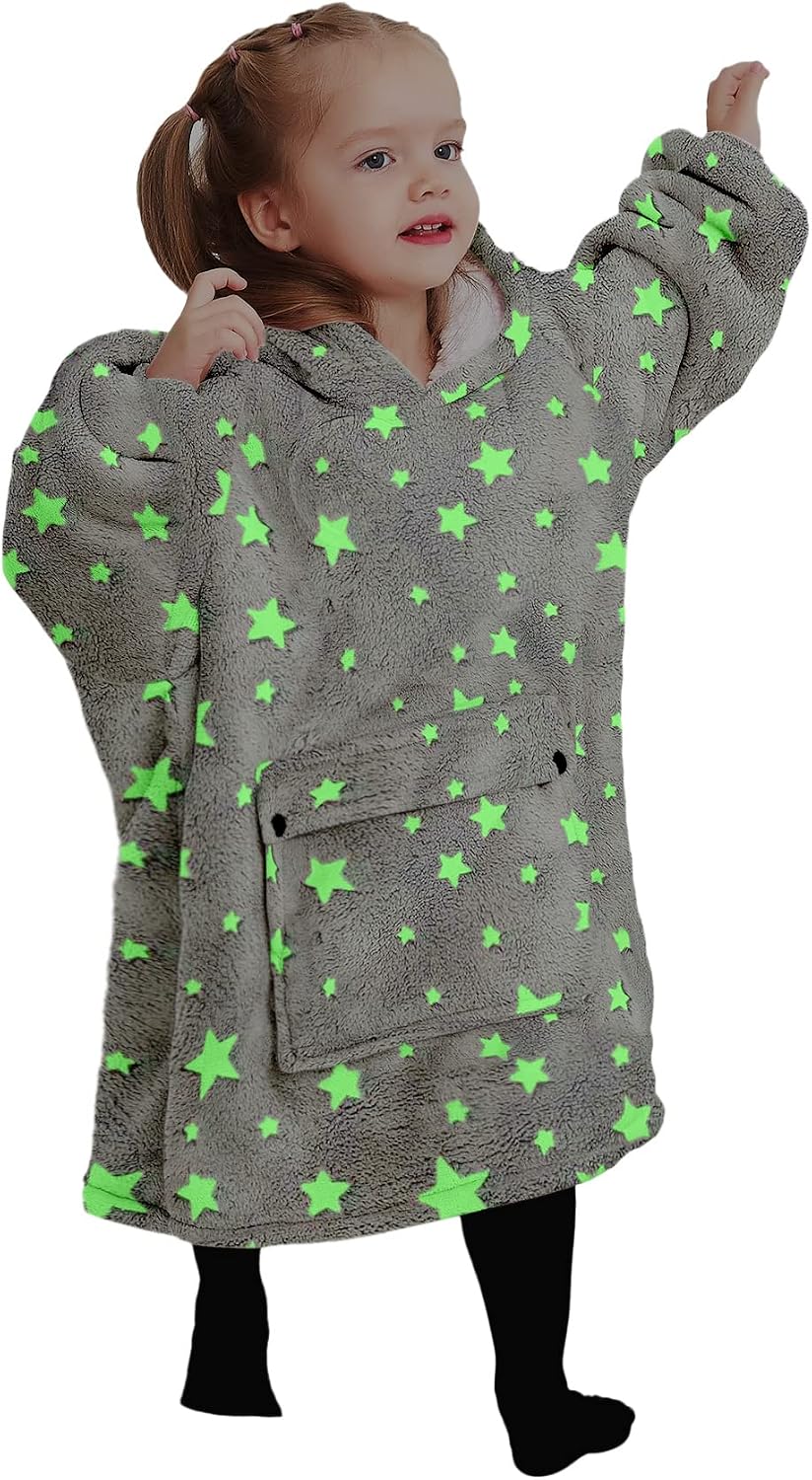 KFUBUO Wearable Blanket Hoodie for Adults With Pocket Strawberry Hoodie