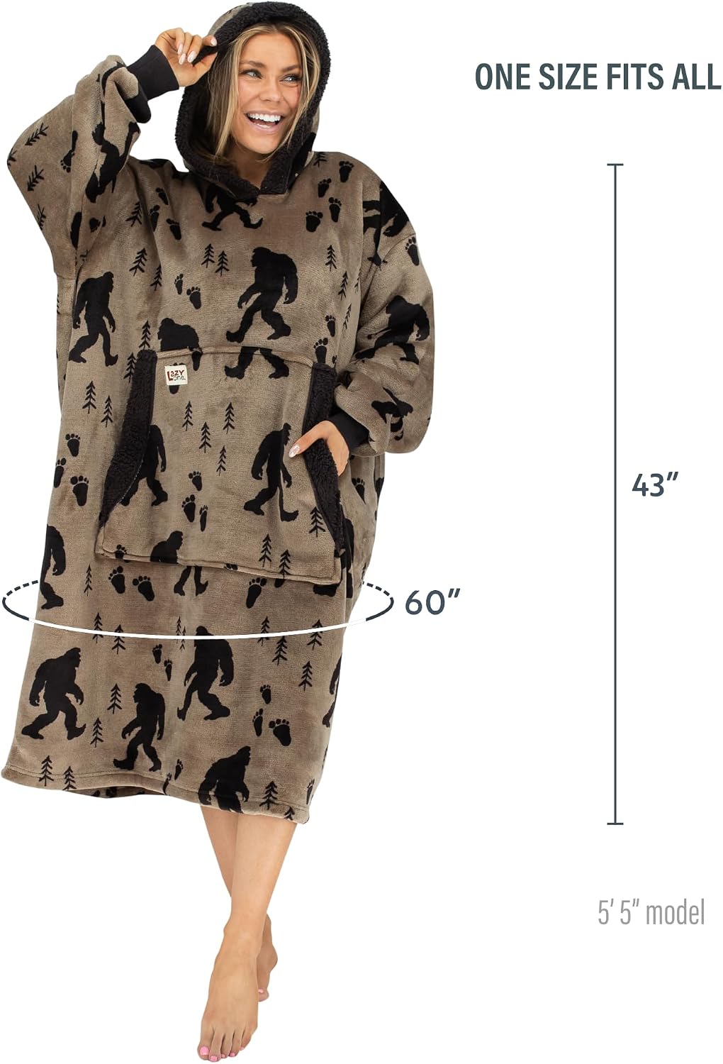 LazyOne Oversized Blanket Hoodie, Oversized Hoodies for Women and Men, Wearable Blankets