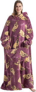 Capecage Long Wearable Blanket Hoodie with Big Pocket,Gift for Women or Men