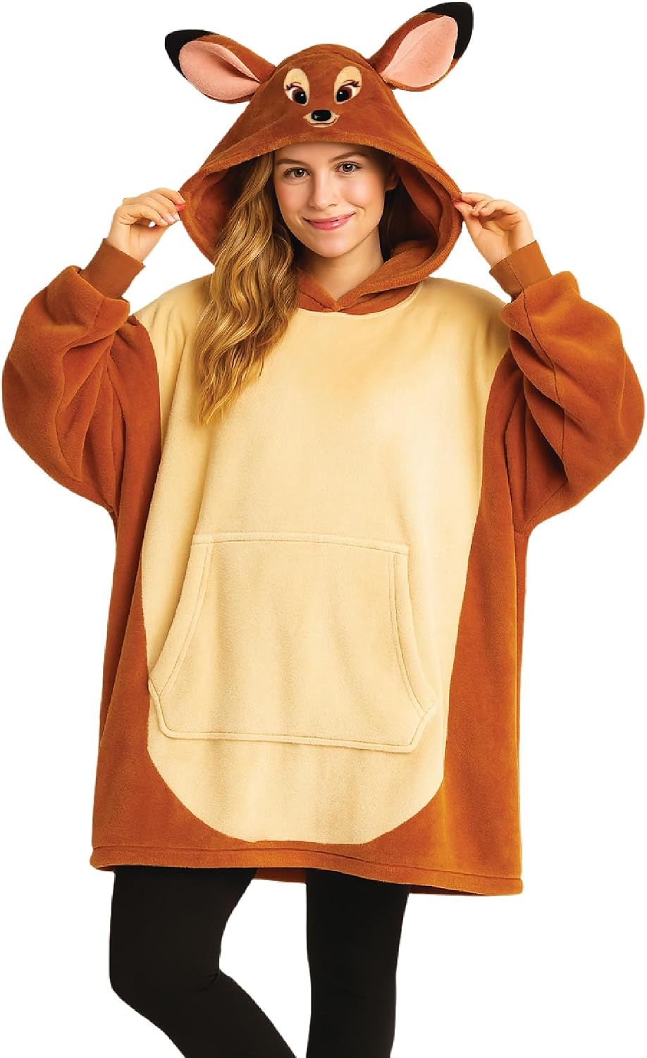 Disney Womens Oversized Blanket Hoodie Marie Lilo Stitch Bambi