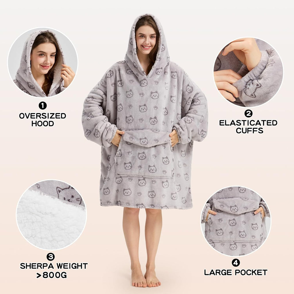 Wearable Blanket Hoodie Oversized Hoodie Christmas Birthday Gifts