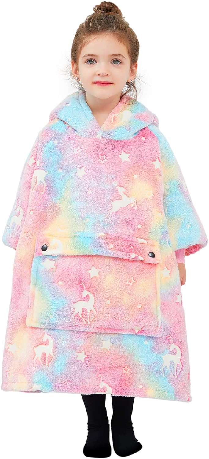 KFUBUO Wearable Blanket Hoodie for Adults With Pocket Strawberry Hoodie
