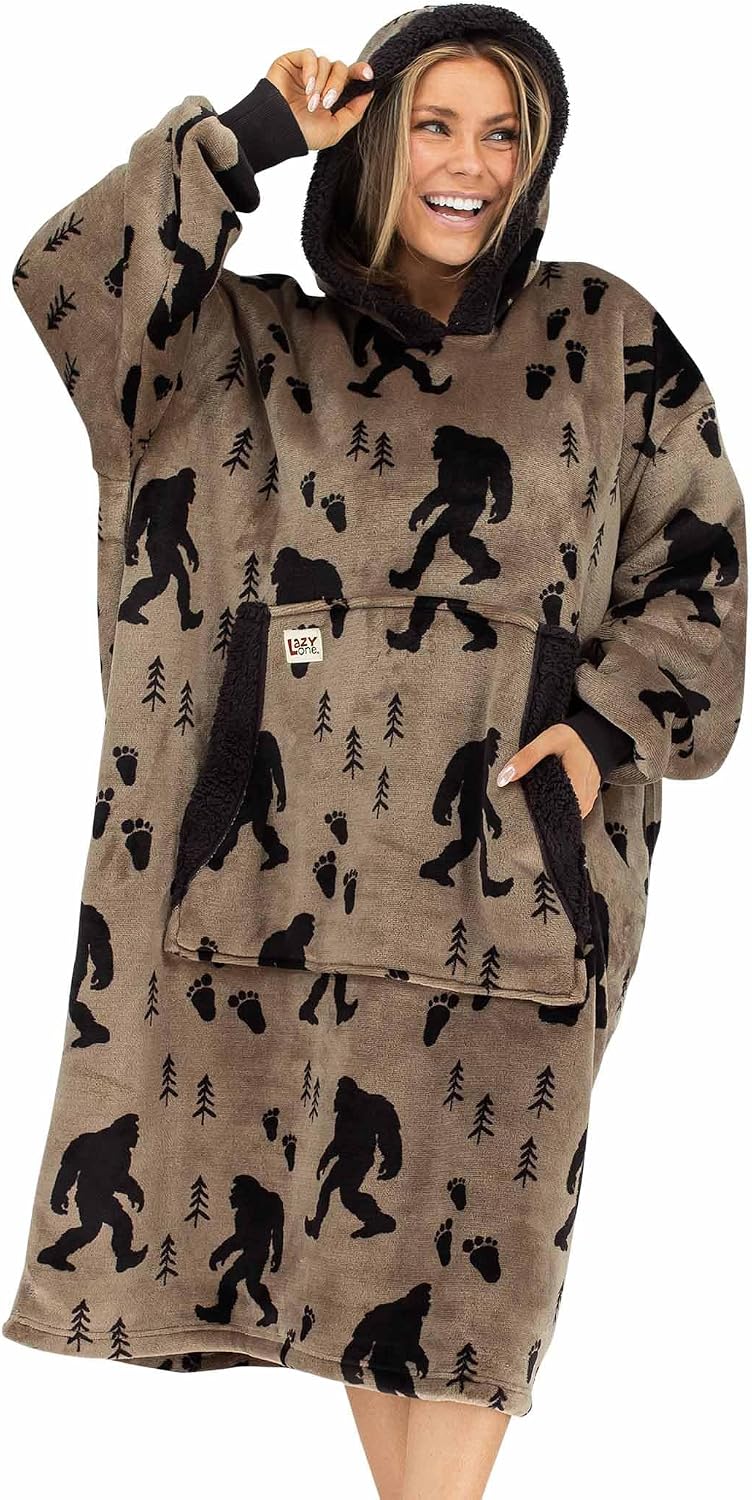 LazyOne Oversized Blanket Hoodie, Oversized Hoodies for Women and Men, Wearable Blankets