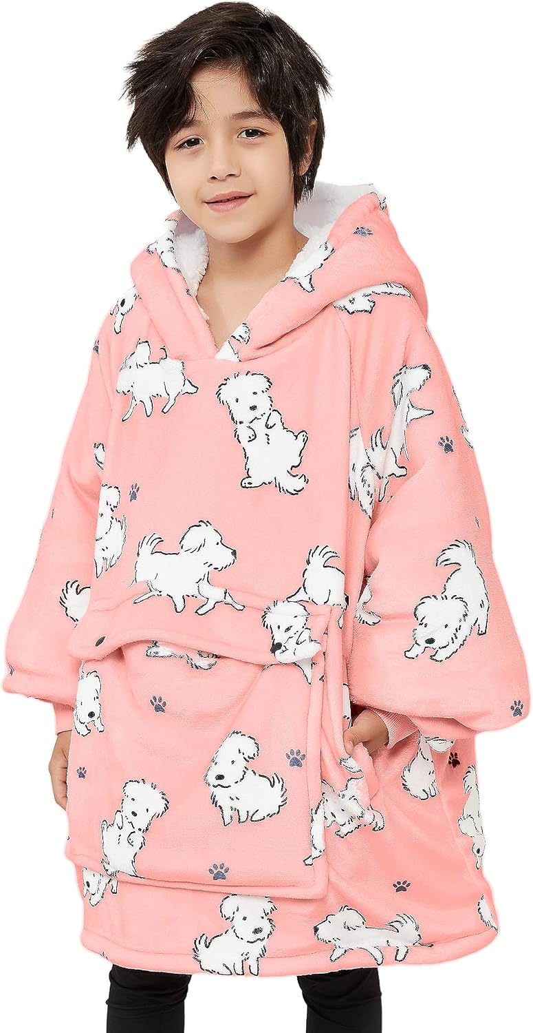 KFUBUO Wearable Blanket Hoodie for Adults With Pocket Strawberry Hoodie