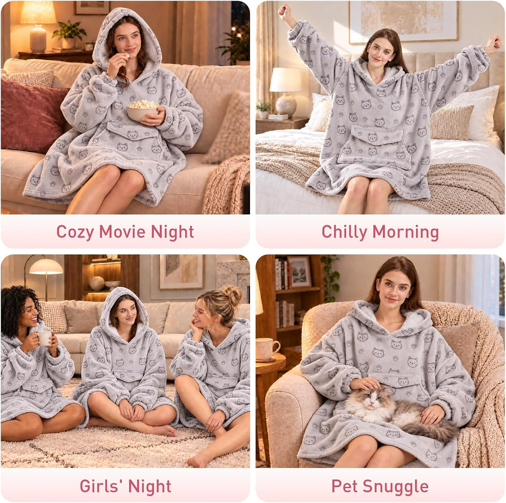 Wearable Blanket Hoodie Oversized Hoodie Christmas Birthday Gifts
