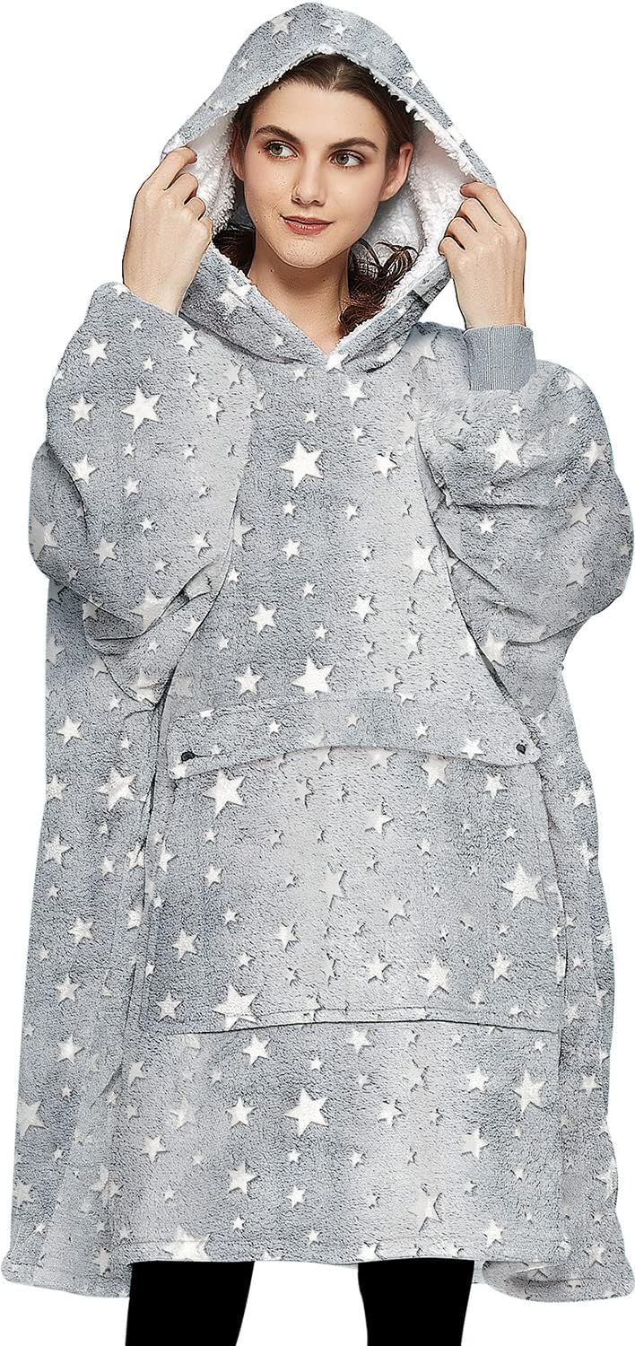 KFUBUO Wearable Blanket Hoodie for Adults With Pocket Sushi Hoodie
